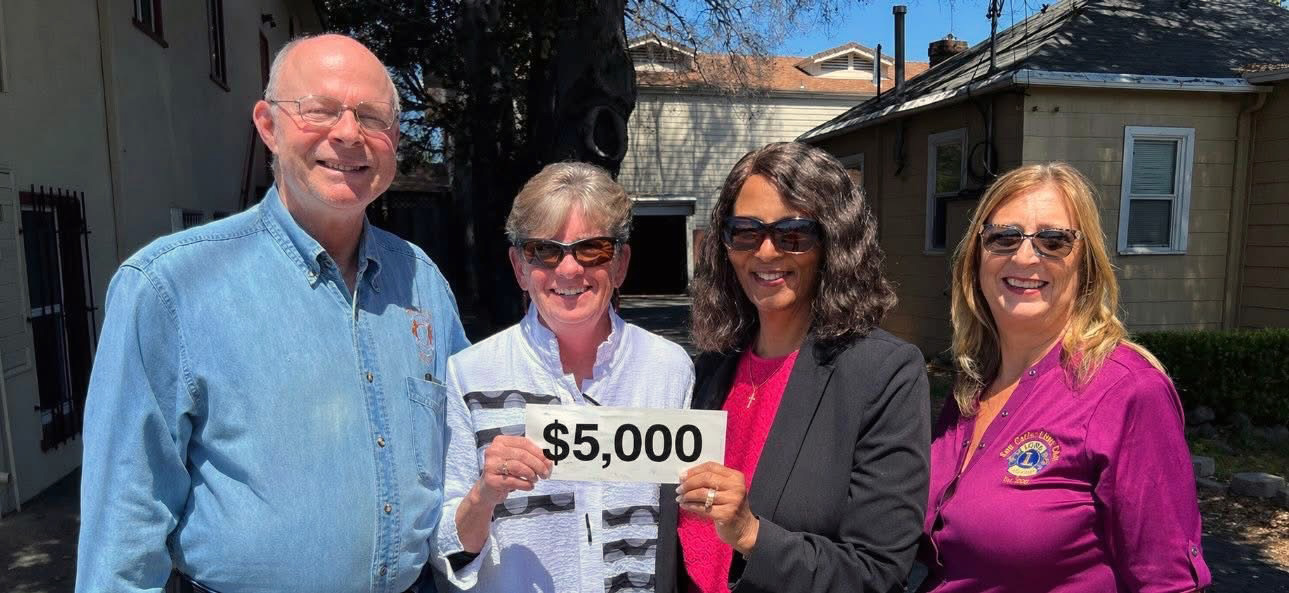 Photo of a $5000 donation